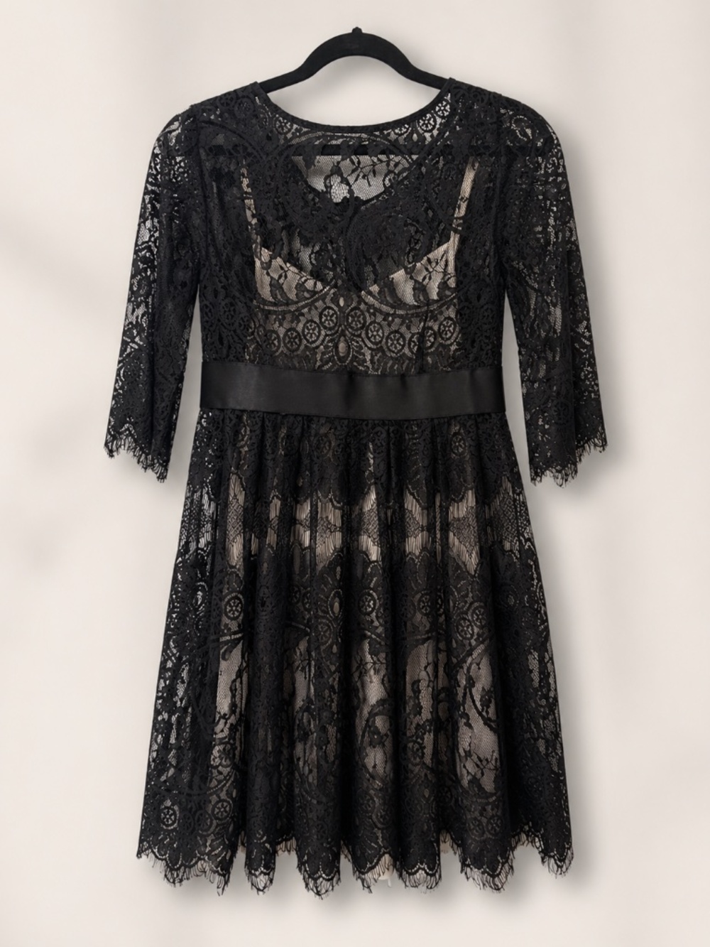 BB Dakota Black Lace Cocktail Dress – Size 8